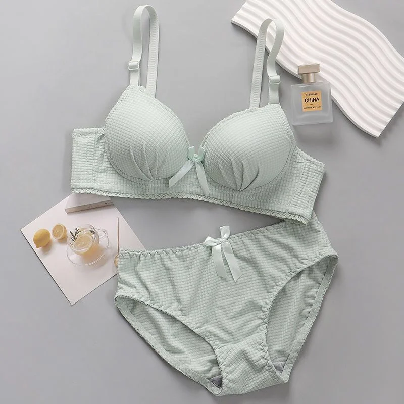 Ensemble Femme 2 Pièces Lingerie Set Push Up Bras and Panty Sets for School Girls Japan Style Bra Underwear Sutian Feminino