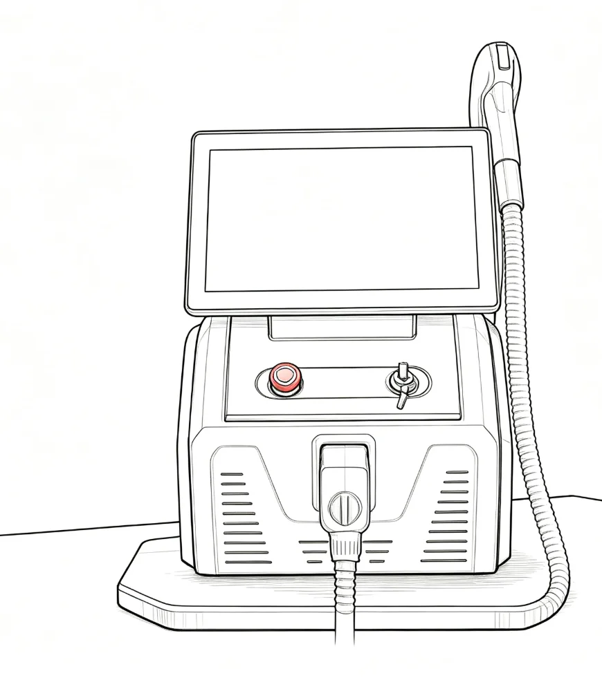 Professional 5‑in‑1 Diode Laser Hair Remover 755‑1064nm FAC Fast‑Axis Collimation Ice Point Cooling Salon Use CE Approved Machin