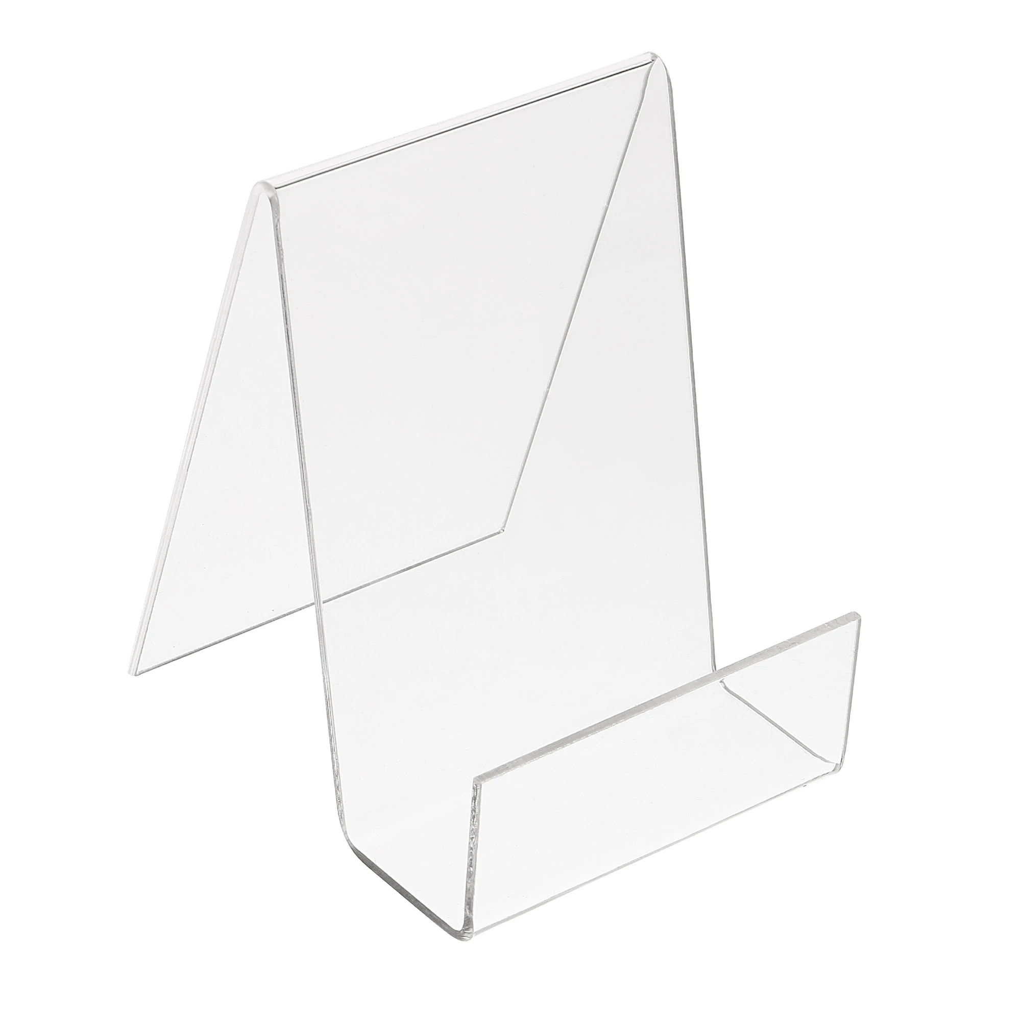 

4Pcs 105mm Height Acrylic Book Stand Clear Acrylic Display Stand Level Desktop Book Display Holder for Reading Desktop Bookshelf