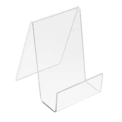 4 pezzi 105mm di altezza supporto per libri in acrilico espositore in acrilico trasparente livello espositore per libri da tavolo per la lettura di librerie da tavolo