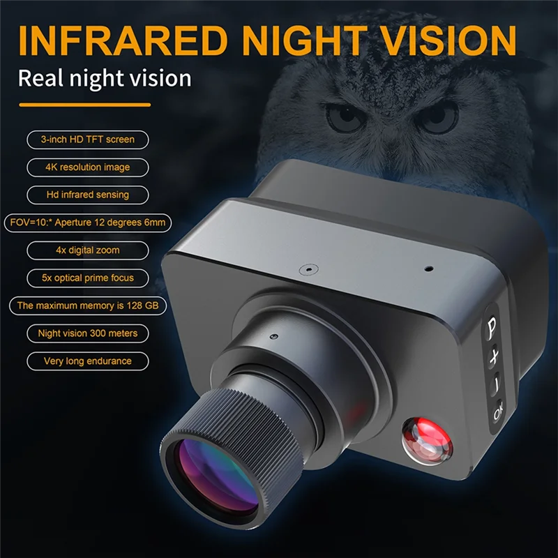

ABGI-Night Vision Scope Sight Infrared Telescope Camera 4K UHD Metal Mini Digital Monoculars For Hunting Camping