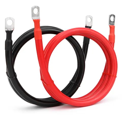 Battery Connection Cable 8 6 4AWG with M8 SC Terminal RV Pure Copper Core Inverter Battery Connection Wire 20/30/40/50/60/100CM