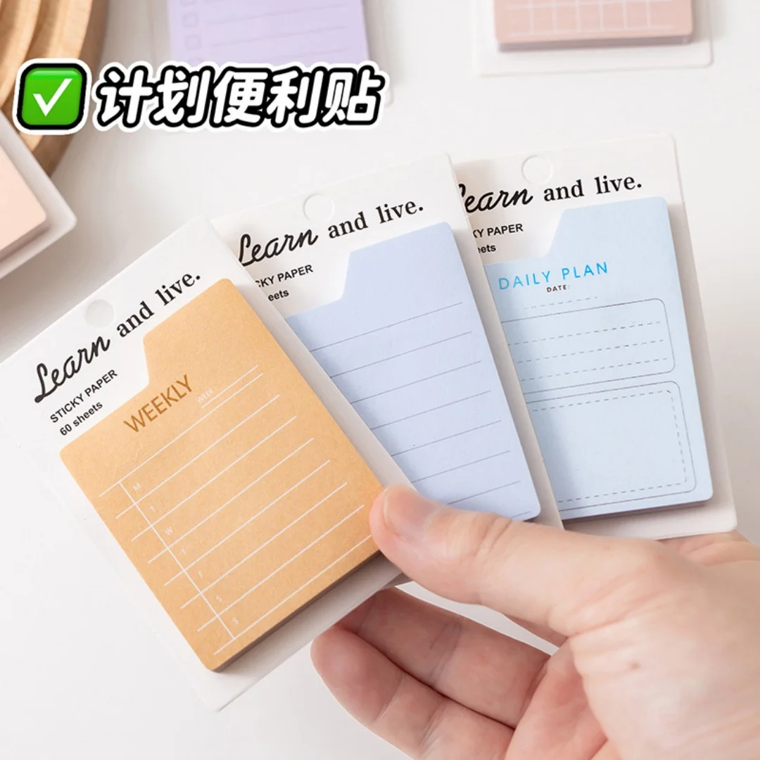60 Sheets Planner Sticky Notes Daily Weekly Monthly Schedule Checklist Memo Pads Adhesive Planner Stickers for Students Office
