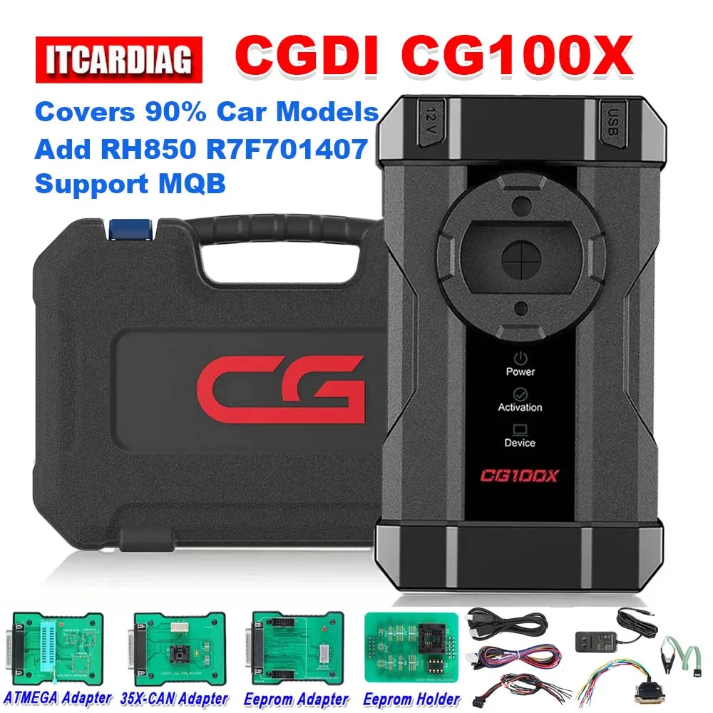 

CGDI CG100X New Generation Programmer For Chip Reading Airbag Reset Mileage Adjustment BCM Support MQB Newly Add RH850 R7F701407