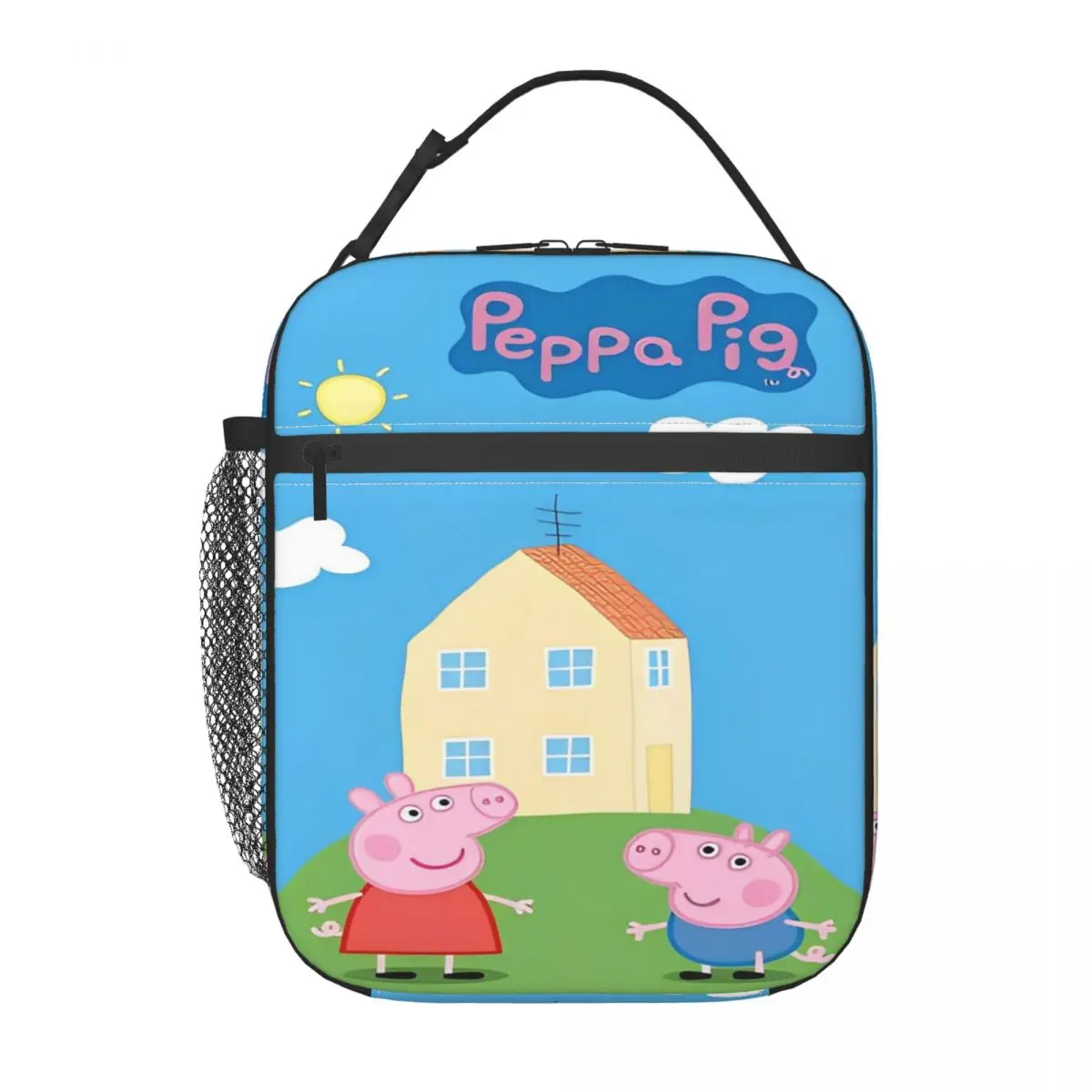 Peppa Pig Family Product geïsoleerde lunchtas voor picknickvoedseldoos Lekvrije thermische koeler lunchboxen