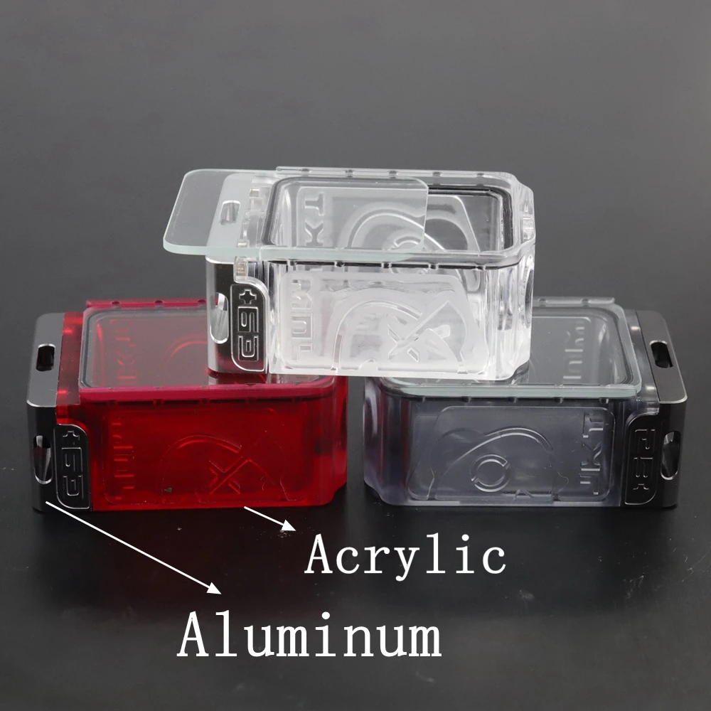 XO Boro-tanque con 2 piezas de vidrio SXK BB Billet Box, Base reemplazable magnética, caja de pañuelos portátil para coche