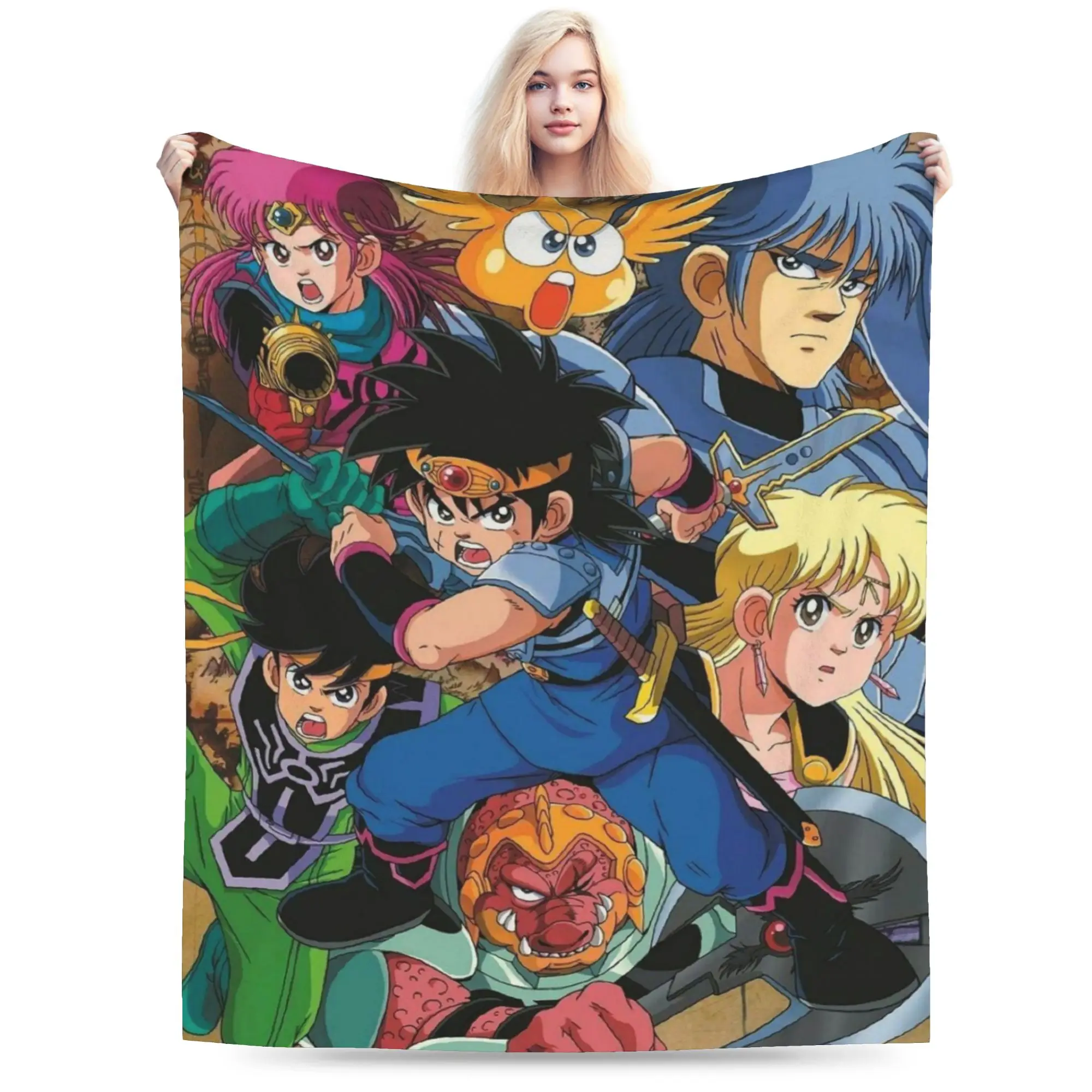 

Одеяла для любителей игр Dragon Quest, флисовые многофункциональные мягкие пледы для кровати, покрывала