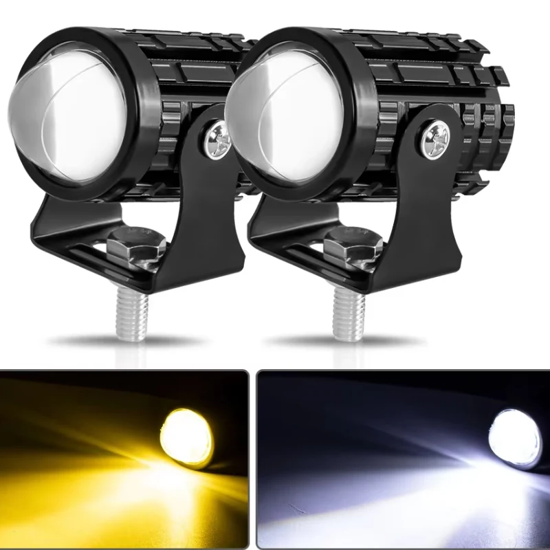 2pcs LED Spotlight Headlights Explorers Motorcycle Accessories Truck Car Auxiliary Additional Mini Projector Headlamp Fog Lights