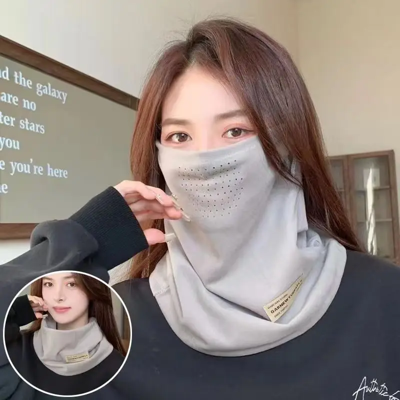 وشاح نسائي شتوي دافئ للرياضات الخارجية وركوب الدراجات والتزلج ومقاوم للرياح وقناع مقاوم للبرد