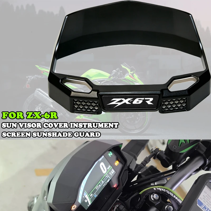 For ZX6R ZX-6R 2024 2025 2026 Motorcycle Sun Visor Instrument Hat Sun Visor Screen Guard Protector