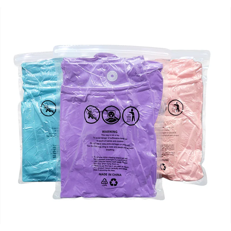 

50Pcs 2 Sizes Thickened Double Zipper Vacuum Bags with Valve for Down Jackets