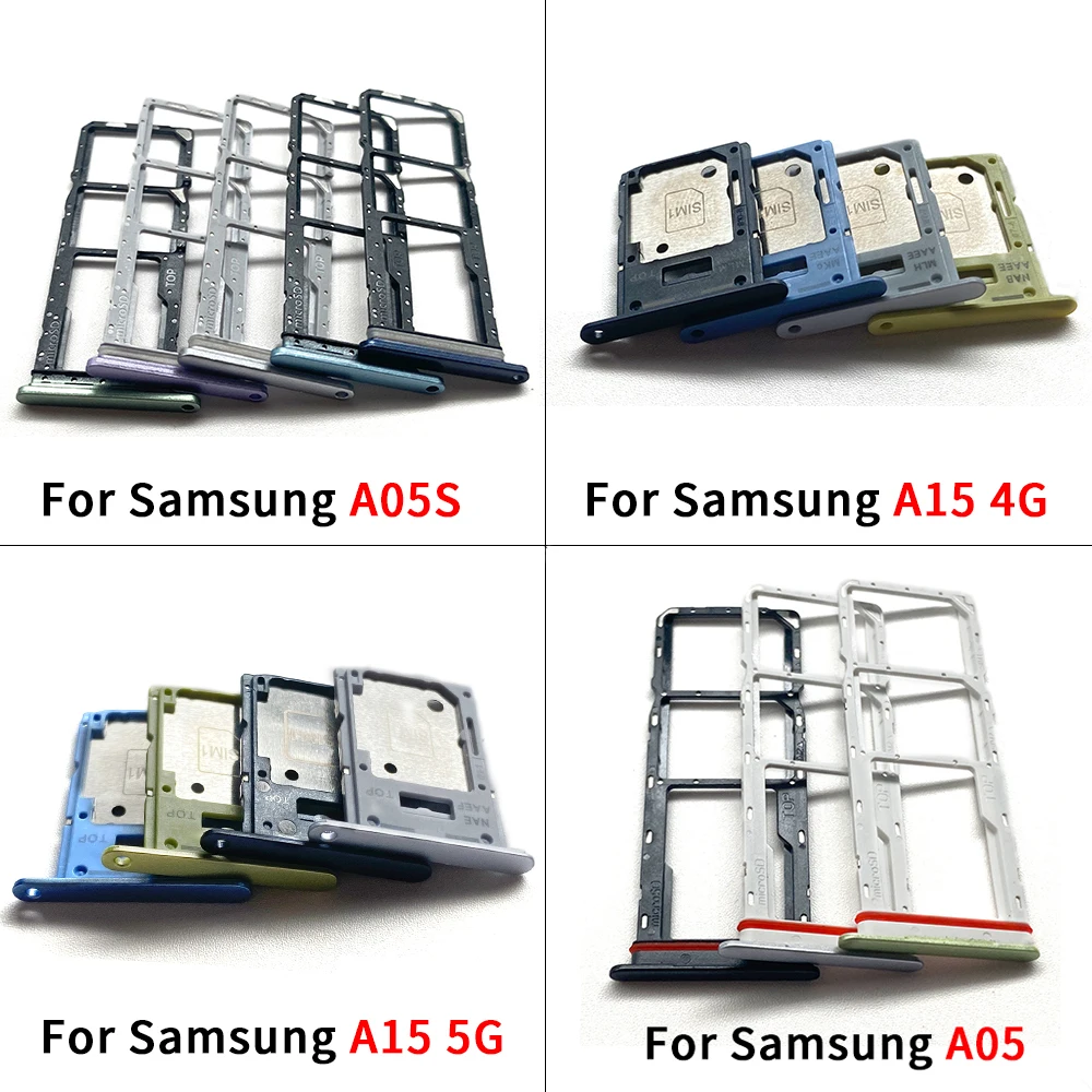 Dual Card NEW For Samsung  A05 A05S A15 4G A15 5G Micro Nano SIM Card Holder Tray chip Slot drawer Holder Adapter Socket