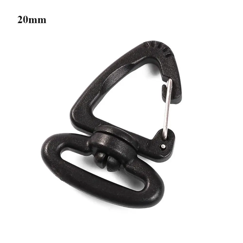 

5pcs New Plastic Alloy Camping Hiking Keychain Black Triangle Carabiner Belt Clip Outdoor Tool
