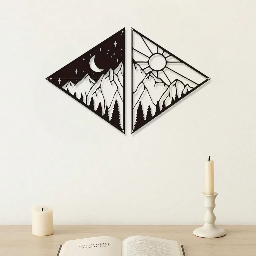 Modern Sun-Themed Metal Wall Art, Creative Metal Wall Hanging for Home Decoration - Ideal for Living Room,and Office Wall Decor - Image 4