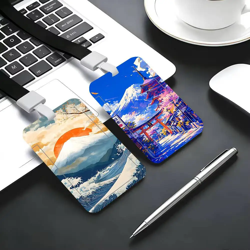 Mount Fuji NFC Contactless Sliding Card Sleeve For Student Cards, Bus Cards, ID Cards, And Work Permits