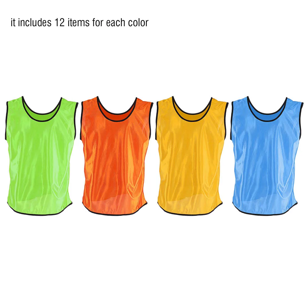 

Scrimmage Practice Vests 12 Pack Jerseys Sleeveless Breathable Adults Football Basketball Training Vests Grouping