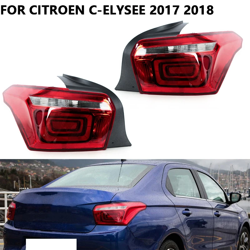 Car Taillight Assembly For Citroen C-Elysee 2017 2018 LED Tail Light Brake Lamp Turn Signal Accessories