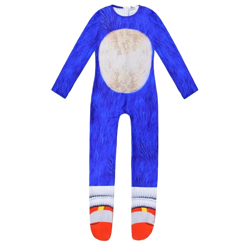 Bear House Kids Sonic Anime Cartoon Jumpsuit Mask Outfit for Boys Girls Christmas Halloween Cosplay Costume2025 PPT01..