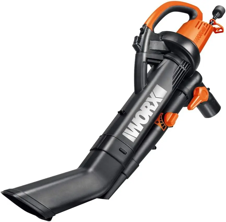 

WORX WG505 TRIVAC 12 а 3-в-1 Электрическая воздуходувка/вакуум для листьев/Мульчер, металлическая крыльчатка для тонкой Mulching