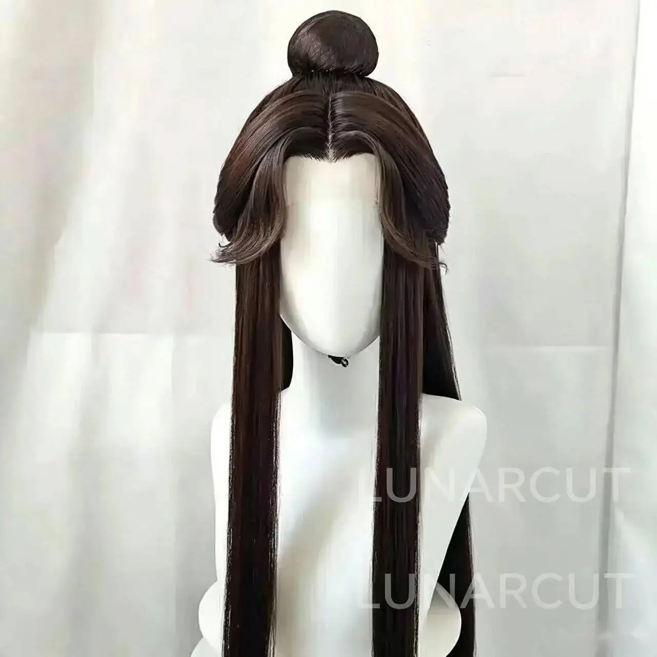 Styled Xie Lian Tai Zi Yue Shen Customized Cosplay Brown Wig Tian Guan Ci Fu Heaven Official’s Blessing Huacheng Cos TGCF Wig - view 2