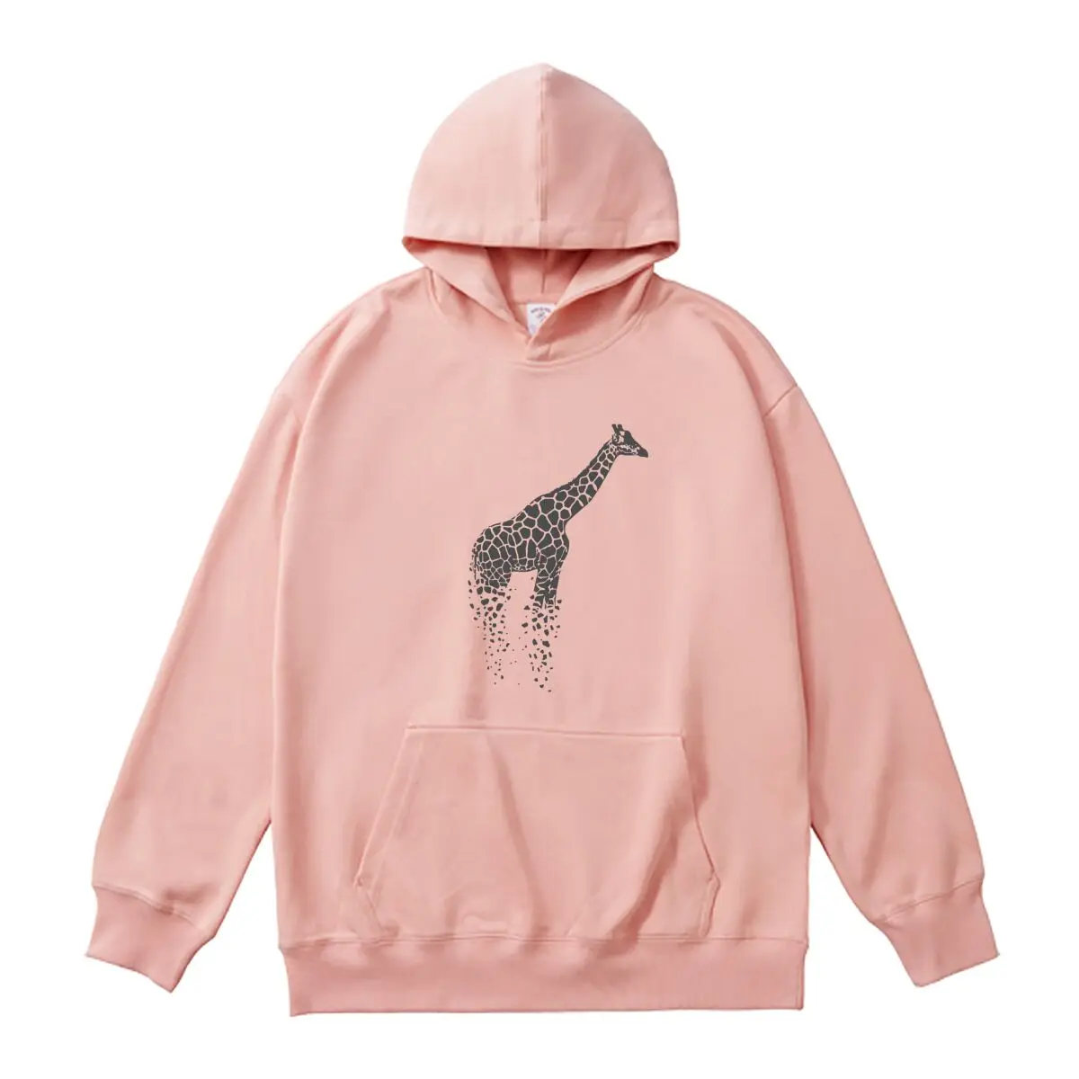 Women Sweatshirt Oversized Women's Hoodies Grey Giraffe Graphic Hooded Pullover Female Classic Autumn Thick Sportswear