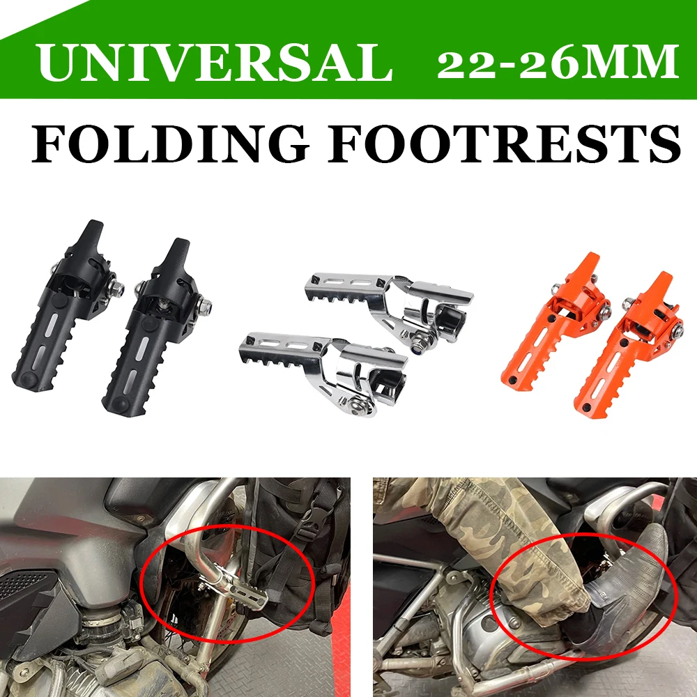 For BMW R1250GS R 1200 1250 GS ADV Adventure LC HP GSA 2013 - 2024 Motorcycle Highway Front Foot Pegs Folding Footrests Clamps