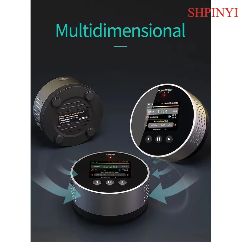 Radon-Detektor mit Touchscreen, gepulster Alarm, Sensor, Luftqualitätsmonitor, Gasdetektoren, intelligente Ionisierungskammer, Halbleiter