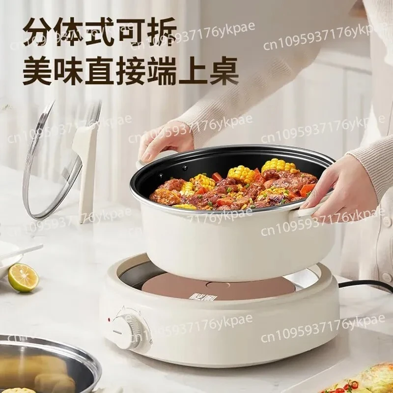Electric Hot Pot Household Large-capacity Multi-functional Electric Heating Pot Multi-gear Adjustable Electric