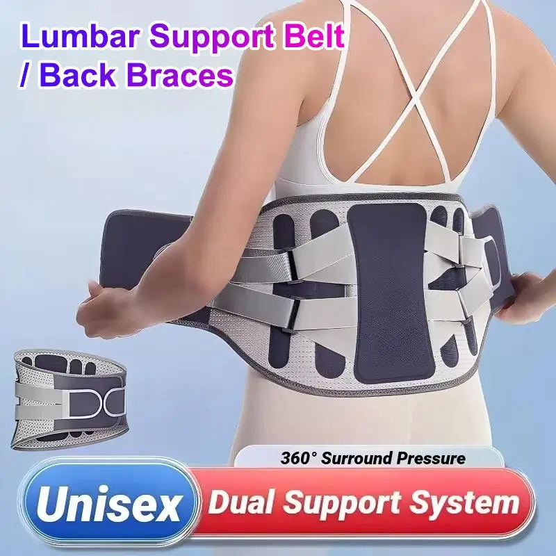 Lumbar Support Belt Back Braces Waist Belt For Lower Back Relief For Lower Back Pain For Sciatica Herniated