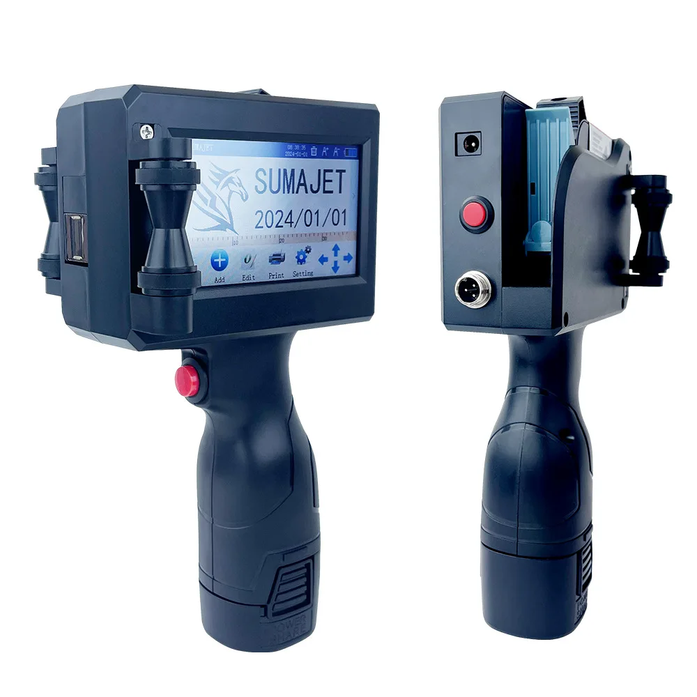 Compact SUMAJET Hand-held Inkjet Coding Tool Portable Printer for Retail Price & Date Stamping