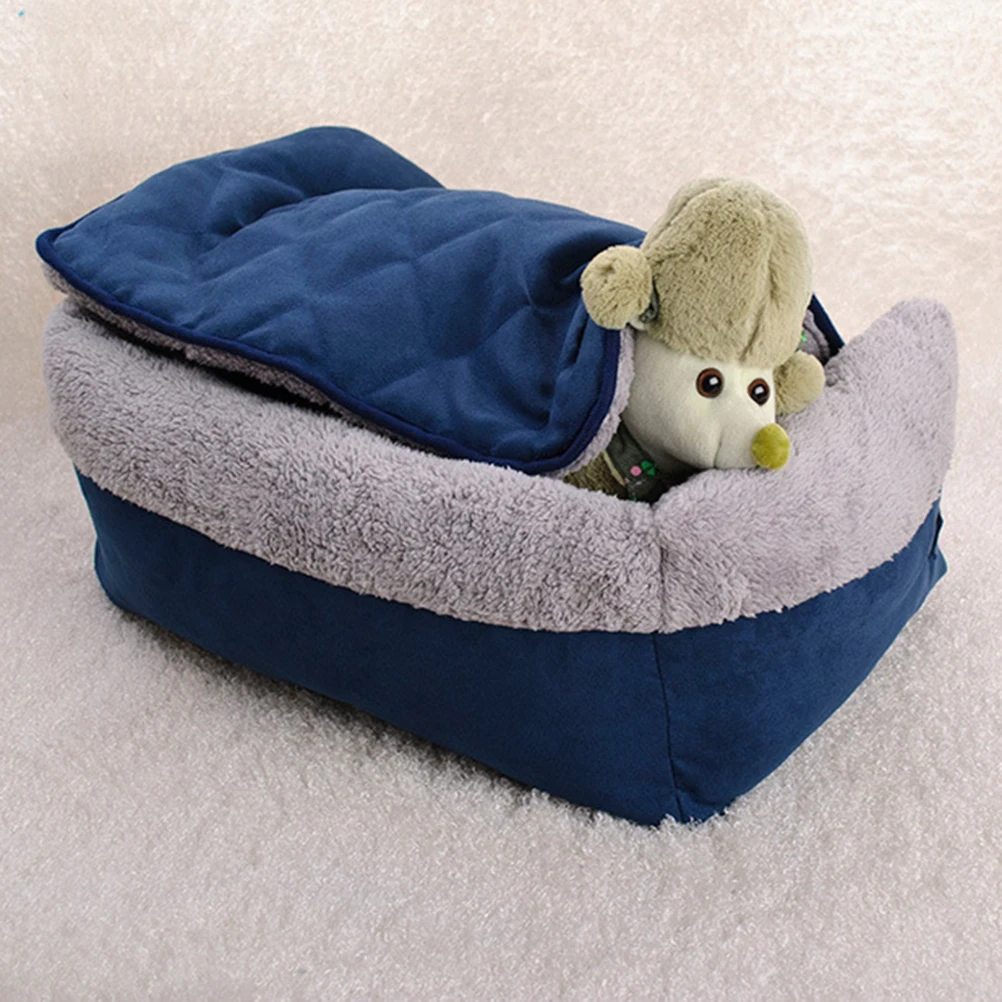 

Clamshell Dog Sofa Bed Washable Air Permeable Non Toxic Bite Resistant Pet Kennel Soft Material Comfortable Cozy Warmth Light