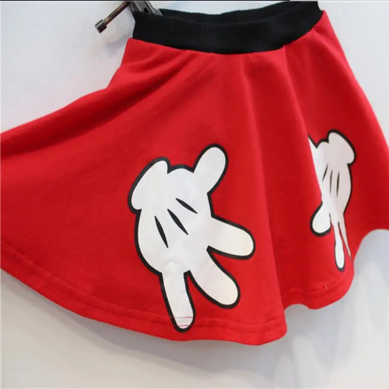Children\'s suit clothing Mickey Mouse short sleeved skirt girl two-piece set Girls Summer T-shirt Shorts Fashion Comfort set