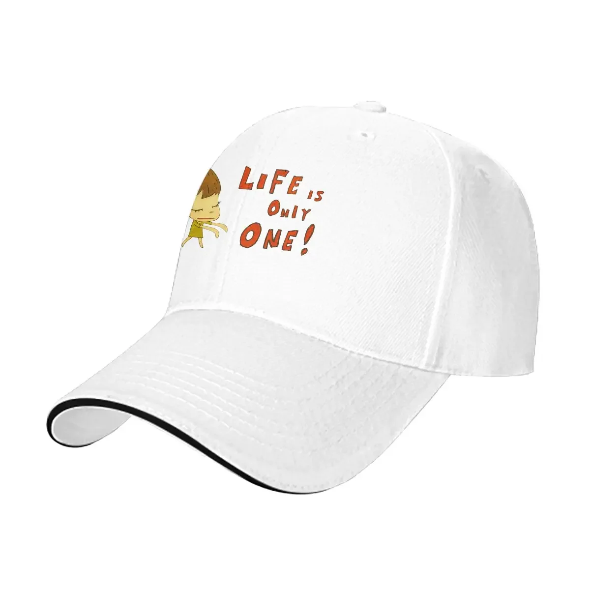 Summer Cap Sun Visor Life Is Only One! Hip Hop Caps Yoshitomo Nara Japanese Artist Peaked Hats