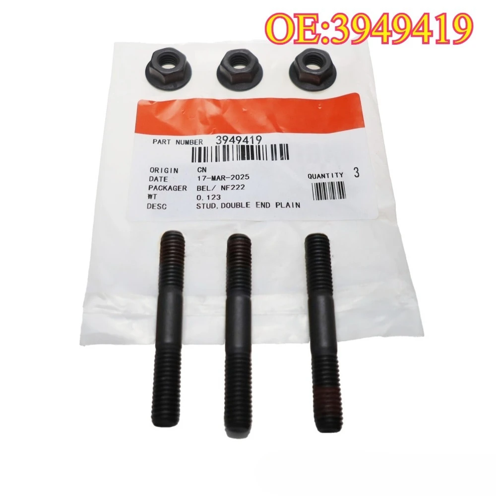 

High quality New For 3Pcs 3949419 Bolt&Studs For Cummins 03-18 Dodge RAM 2500 5500 5.9L 6.7L