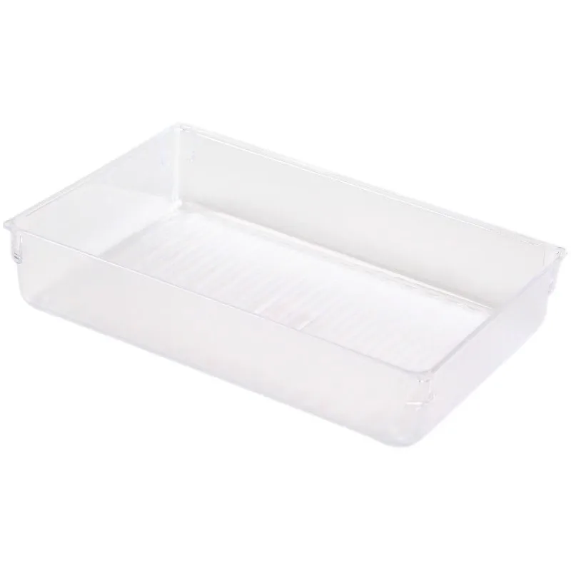 Lidless rectangular transparent plastic storage box organizer large household storage box small medium square clear jewely boxes