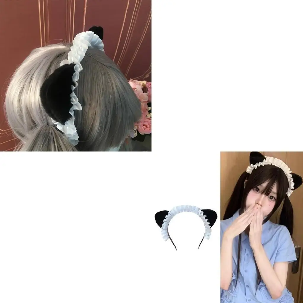 

Handmade Animal Ears Headband Anime Headband Masquerades Costume Headwear Cosplay Props Hairhoop Party Accessories Y166
