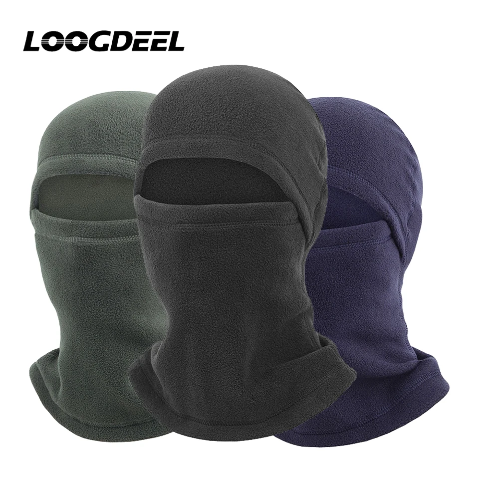 AliExpress LOOGDEEL Neck Warmer Cycling Skiing Motorcycling Windproof Cap Face Cover Winter Warm Polar-fleece Balaclava Hat Full Face Mask