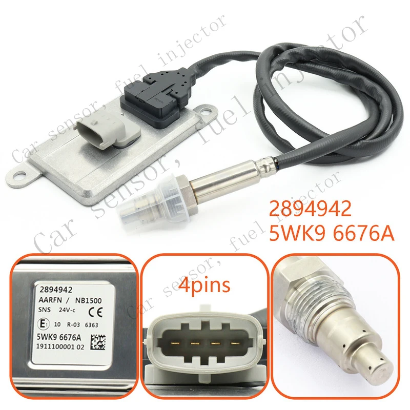 Q+ Nitrogen Oxide Sensor 2894942 for Cummins 15L ISX QSX Engines 5WK9 6676A