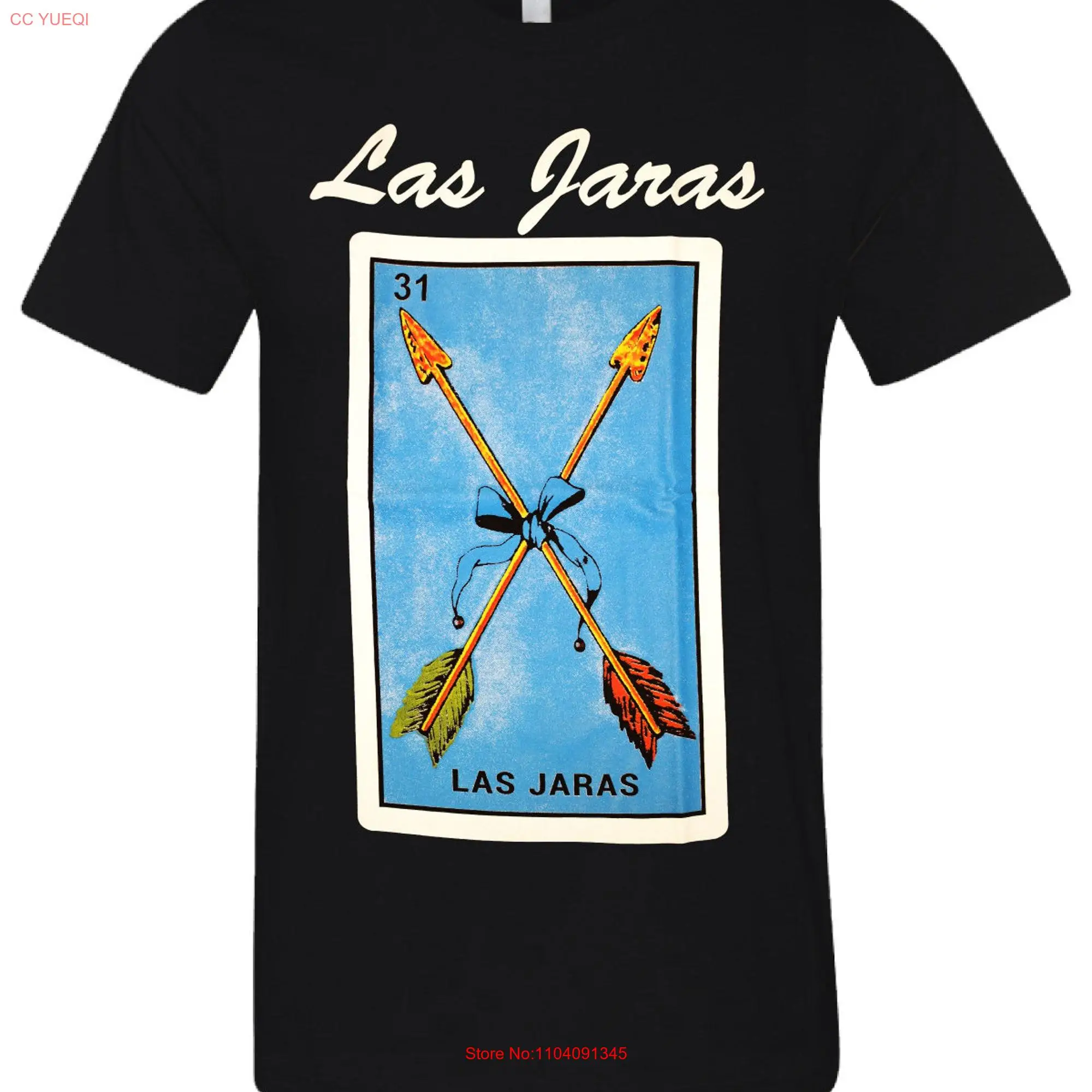 Las Jaras Loteria Mexican Bingo T Shirt Novelty Funny Family Black New long or short sleeves