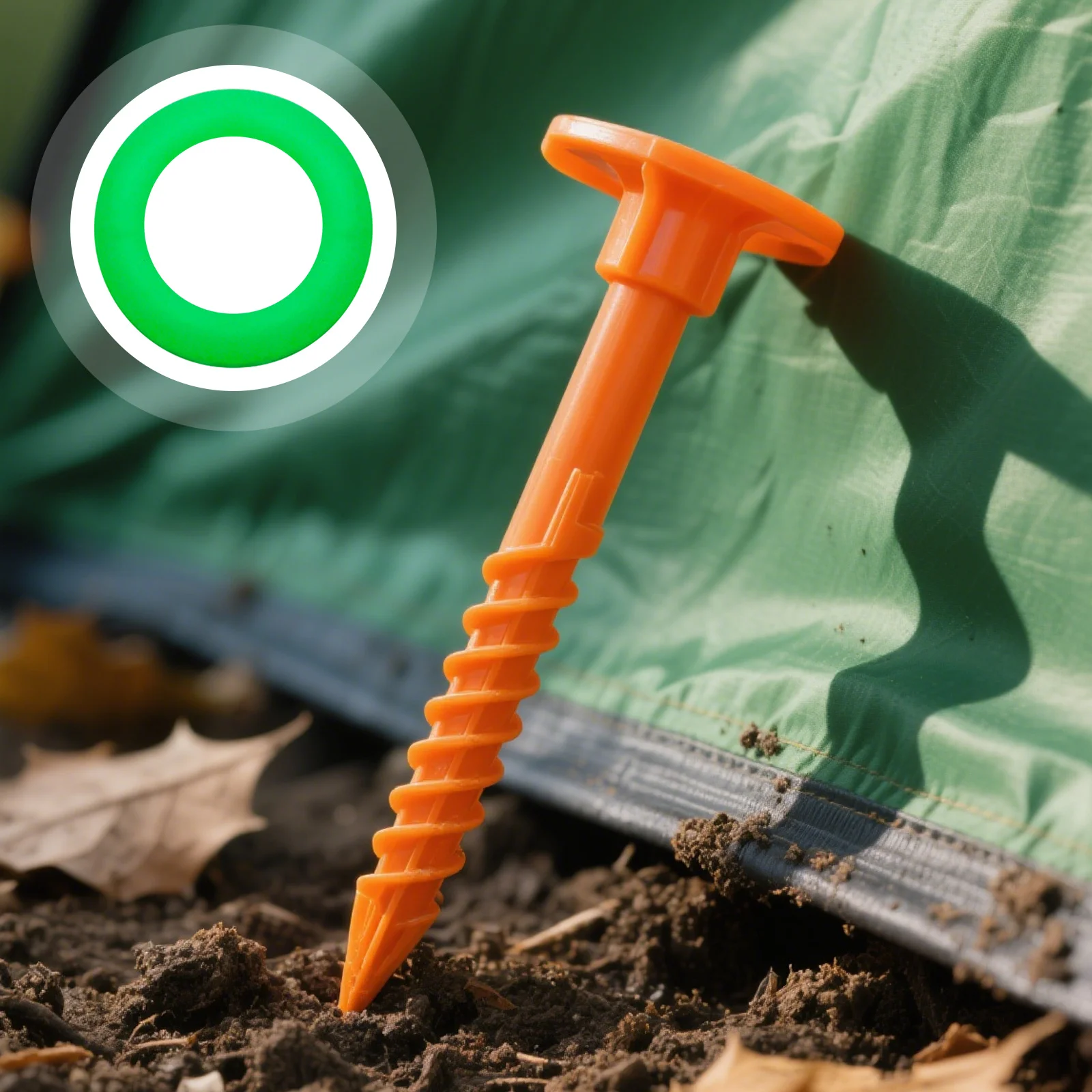 

50Pcs Tent Stake Glow Rings Fluorescent Camping Tent Peg Accessories Night Visibility Outdoor Use Fluorescent Rings