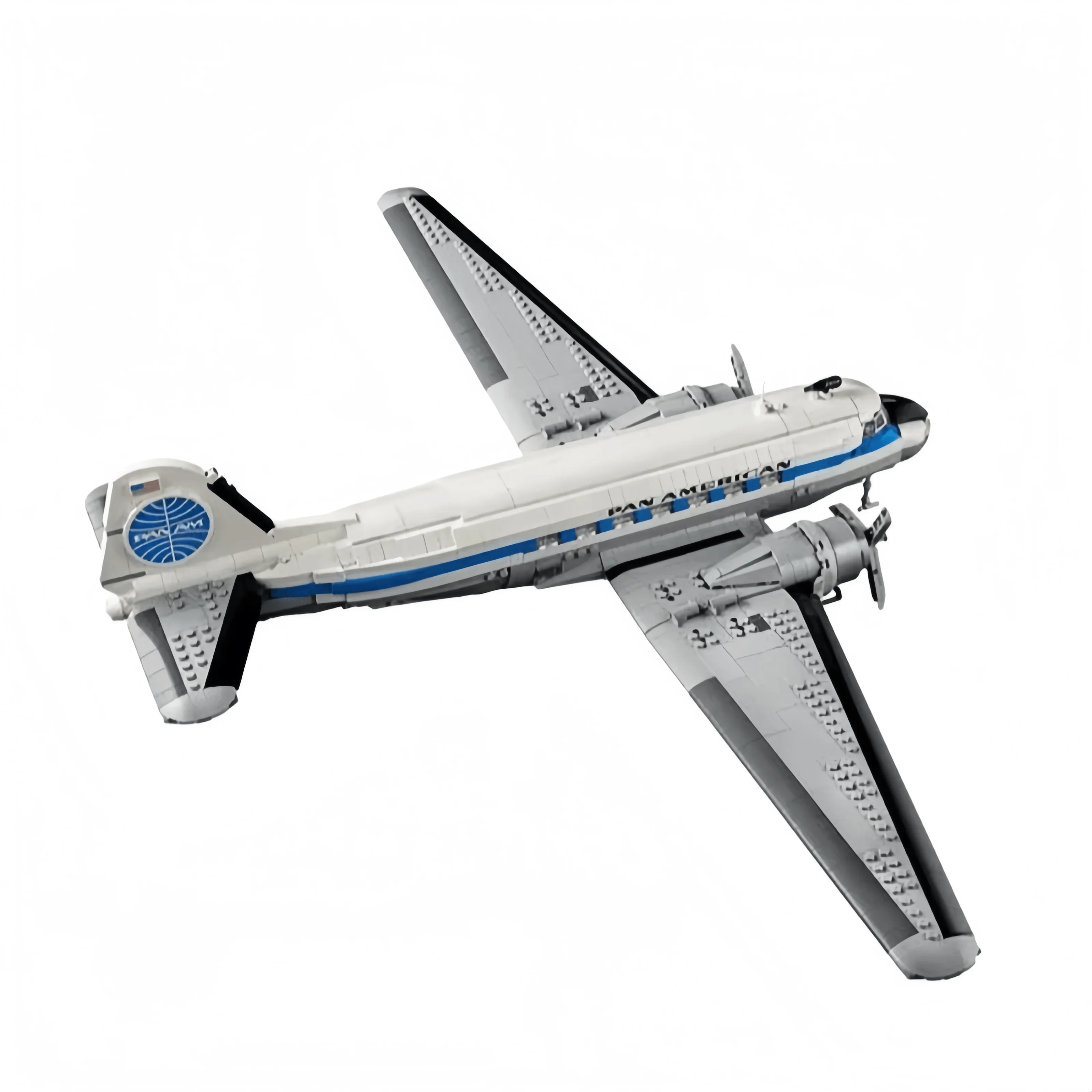 Beliebte 1903-teilige Retro-DC-3-Klassiker-Flugzeug-Bausteine im Jahr 2026, Retro-Flugzeugmodell als Sammlerstück und Heimdekoration – Detail 2