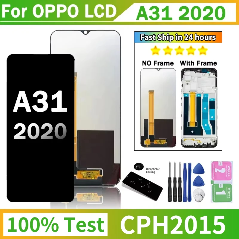 6.5''inch For OPPO A31 2020 LCD display touch screen digiziter with frame CPH2015 CPH2073 CPH2081 CPH2029 CPH2031 Display