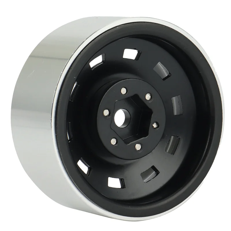 

Modern 4PCS 1.9Inch Metal Beadlock Wheel Hub Rim Black