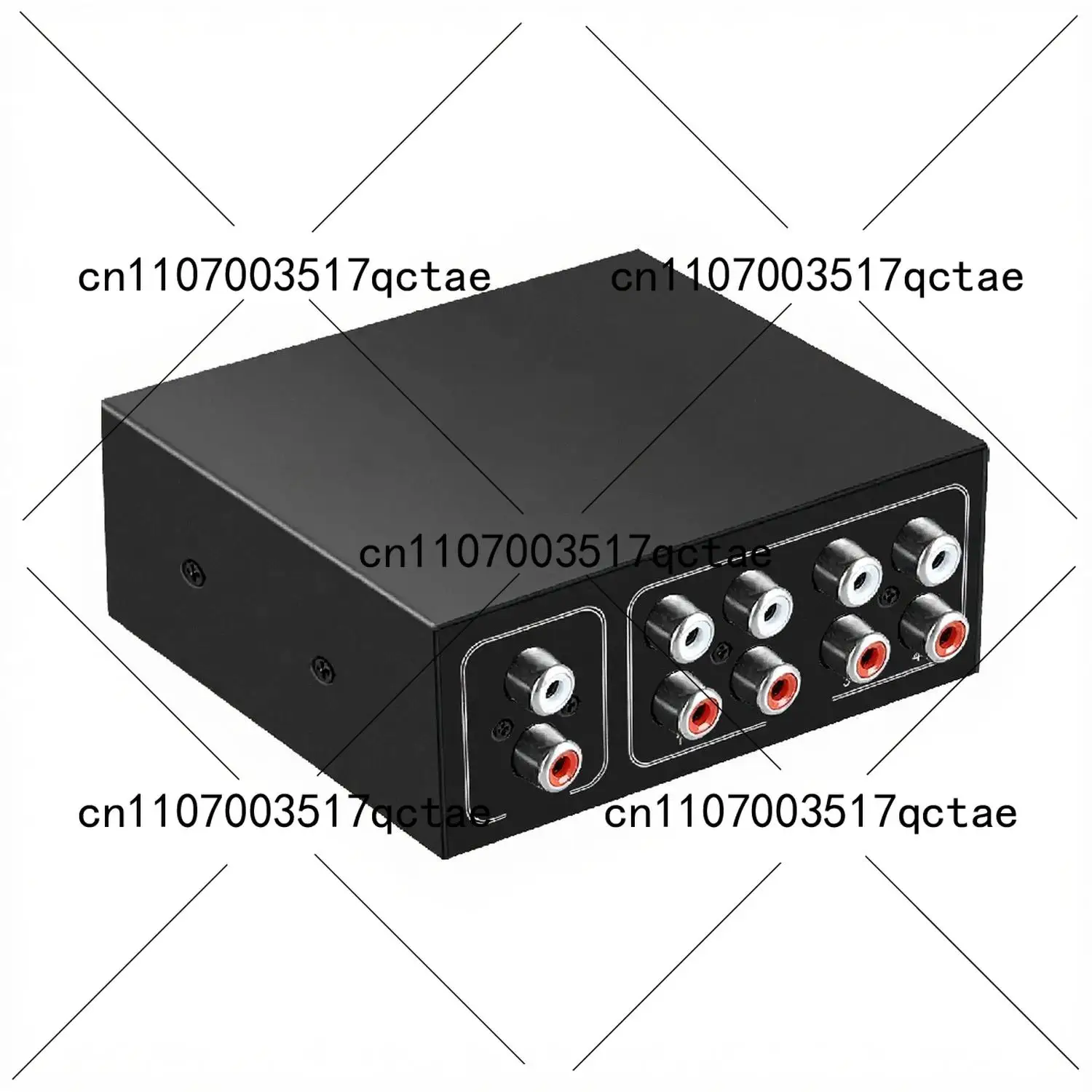 Audio Switcher 4 in 1 Out RCA Splitter for Computer Earphones Hifi Stereo Audio Converter Anti-Current Sound Box
