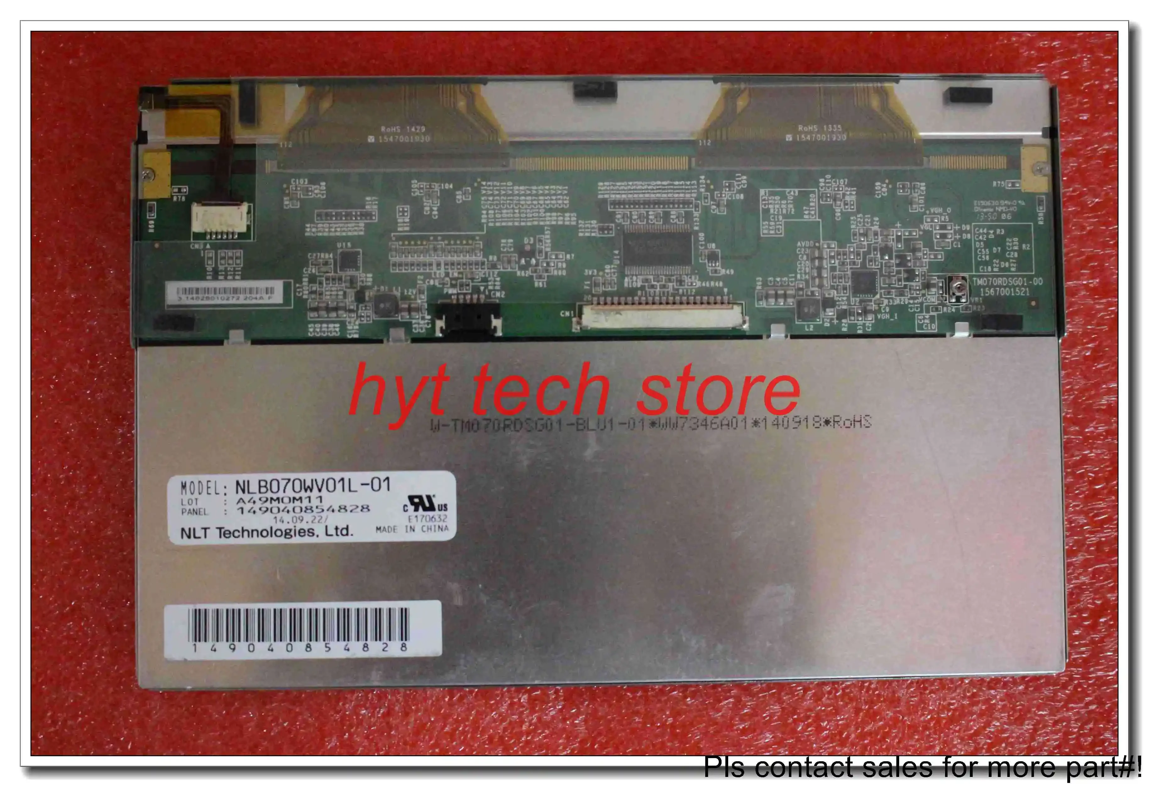 Original 7.0 นิ้ว LCD NLB070WV01L-01 800*480 ทดสอบ A + เกรดพร้อมในสต็อก
