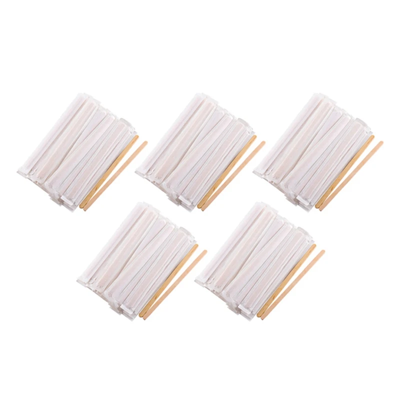 

500Pcs 5.5 Inch Coffee Stirrers Sticks -Natural Wood Eco-Friendly Coffee Beverage Milktea Disposable Stirrer Stick