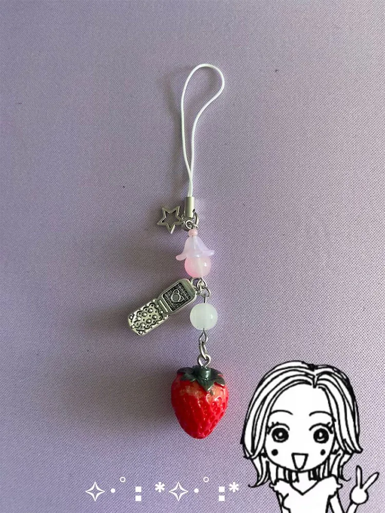 matching Hachi and Nana phone charms Y2k handmade