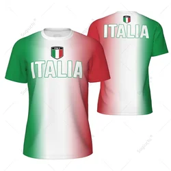 Sports Mesh T-shirt Italian Italy Flag For Running Bike Soccer Tennis Football Fitness Tees 3D Printed Custom