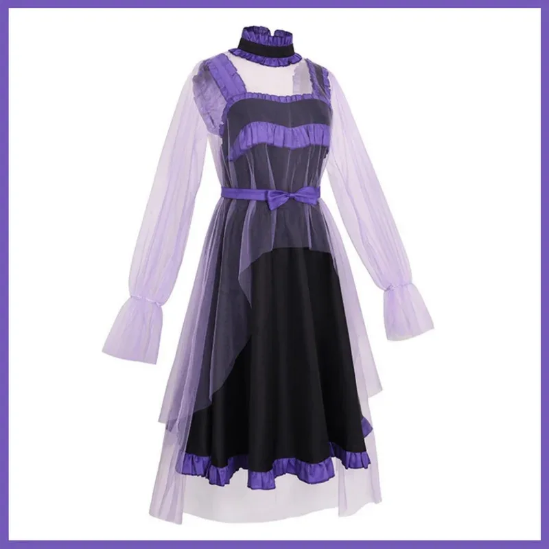 Anime oshi no ko kurokawa akane cosplay traje dia de verão roxo malha vestido de princesa peruca mulher adulta sexy carnaval terno 5ftu ^ 5