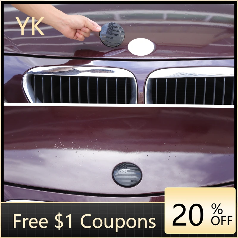 

For BMW 6 Series E63 E64 2004-2009 ABS Black Car Front Rear Logo Cover Decorative Car Accessories(81mm)